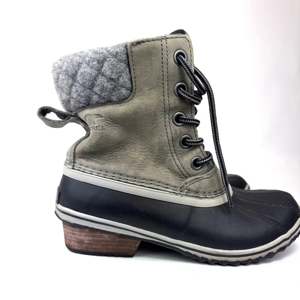 SOREL - Women's Slimpack Lace II
Waterproof Insulated Boot - Quarry/Black Sz 7.5 - Picture 3 of 10